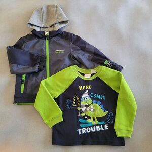 LONDON FOG & KOALA KIDS Jacket/Fleece top Toddler/Infant Boys--Sz 2T-Lot of 2!